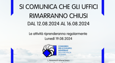 Chiusura Uffici Consorzio Agosto 2024