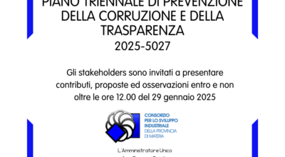 CSI Matera avvia Consultazione Pubblica per il Piano Triennale di Prevenzione della Corruzione e Trasparenza 2025-2027